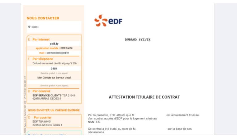 Modèle dattestation de changement de résidence à télécharger