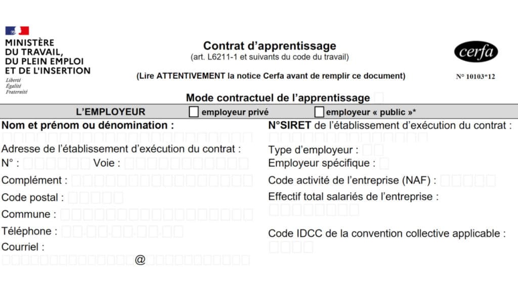 Télécharger la dernière version officielle du formulaire Cerfa 10103*12