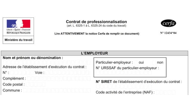 CERFA 10103 10 Formulaire Pour Un Contrat Dapprentissage