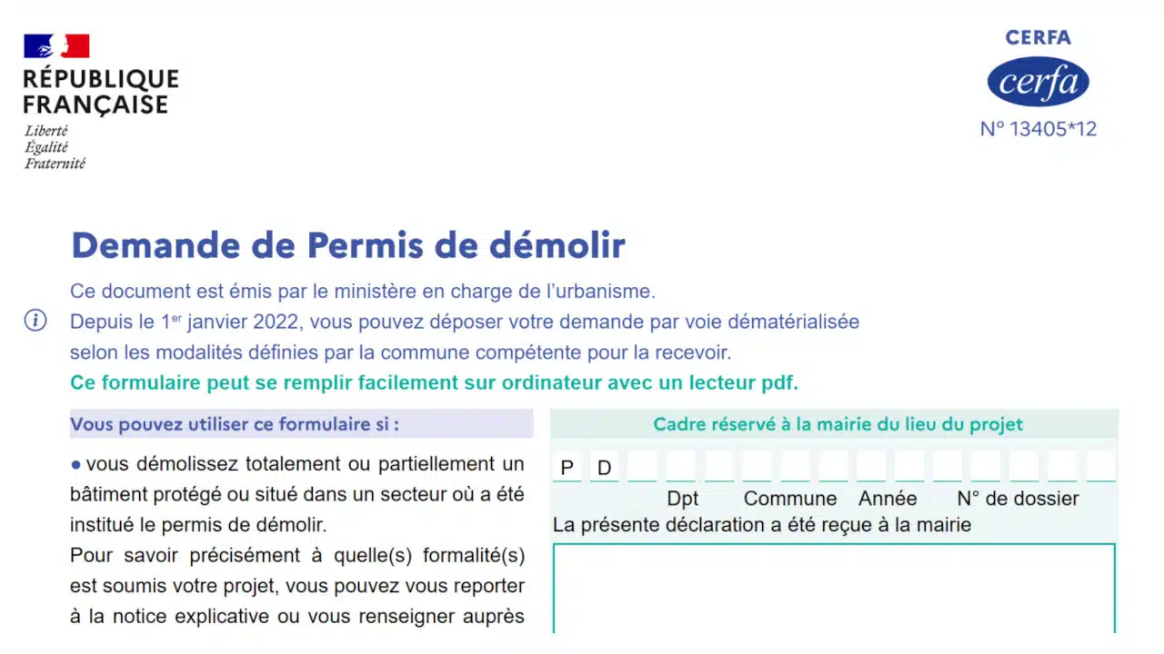 Télécharger la dernière version officielle et gratuite du formulaire Cerfa 13405*12