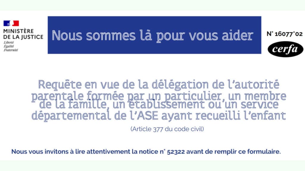 Télécharger la dernière version officielle et gratuite du formulaire Cerfa 16077*02